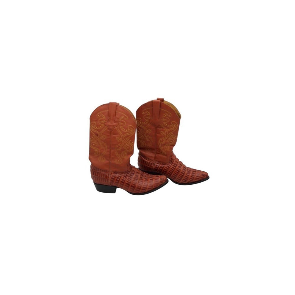 Crocodile Alligator Print Snip Toe Cowboy Boot Vaqueros Y Boots Cowboys & Boots - Picture 2 of 8